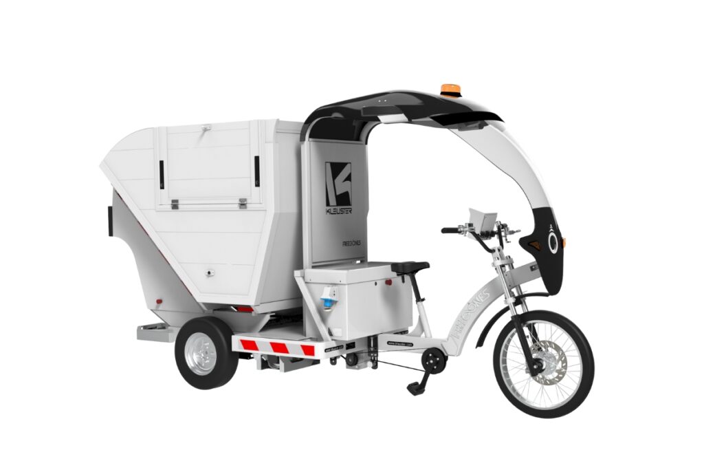 cargo bike met afval module