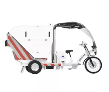cargo bike met afval module