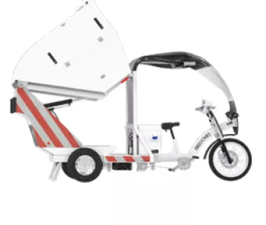 cargo bike met afval module