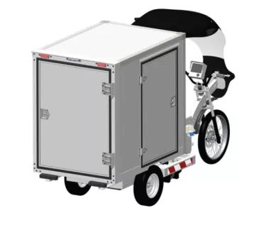 Cargobike met deur achter en zijkant