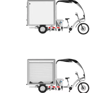 Cargo bike met rolluik