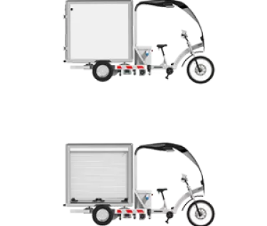 Cargo bike met rolluik