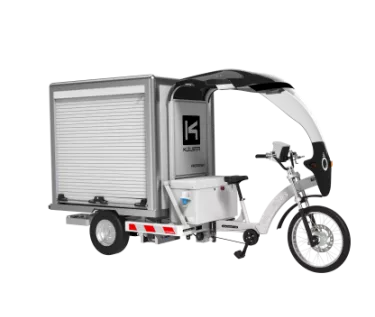 Cargo bike met rolluik